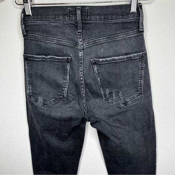 AGOLDE Sophie High Rise Crop in Temple Black Distressed Size 24 - Picture 10 of 12